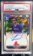 LUIS RAVELO /100 ATOMIC REFRACTOR 1ST BOWMAN AUTO PSA 9 RED SOX