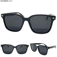 Men Classy Vintage Retro Style POLARIZED SUNGLASSES Square Black Frame Dark Lens