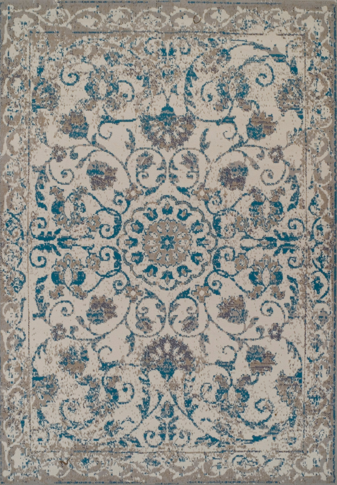 Traditional Rugs 8x10 Blue Gray Distressed Rug 5x8 Vintage Carpet 2x4