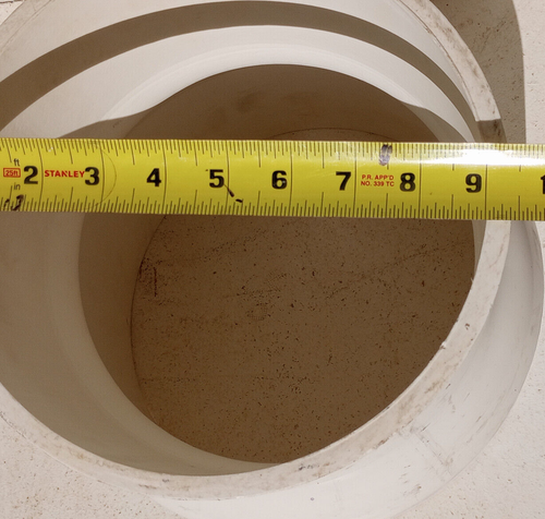 New GPK Hub Reducing Solvent Weld SDR 35 Sewer Coupling PVC 8 x 10" 209-0810 - Picture 3 of 7