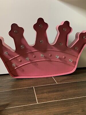 As Meninas Rosa 22 X 13 Com Luz Coroa De Metal Decoração Parede Princesa 3d Quarto - Hobby Lobby Princess Crown Wall Decor