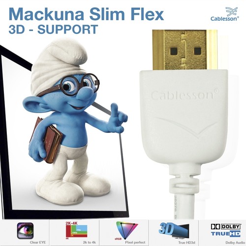 Cable HDMI Cablesson Mackuna Slim Flex Alta Velocidad v 1.4/2.0 4k 1080p 3D Full HD - Imagen 21 de 31