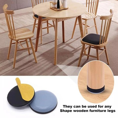 10-20XRound Furniture Gliders Self Adhesive Teflon Sliders Floor Mover Pads Grey - Picture 6 of 23