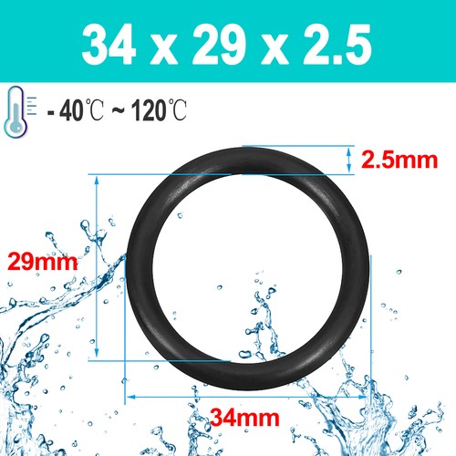 2.5mm Cross Section O-Rings NBR Nitrile Rubber 4mm -245mm ID Oil Resistant Seals - Picture 42 of 116
