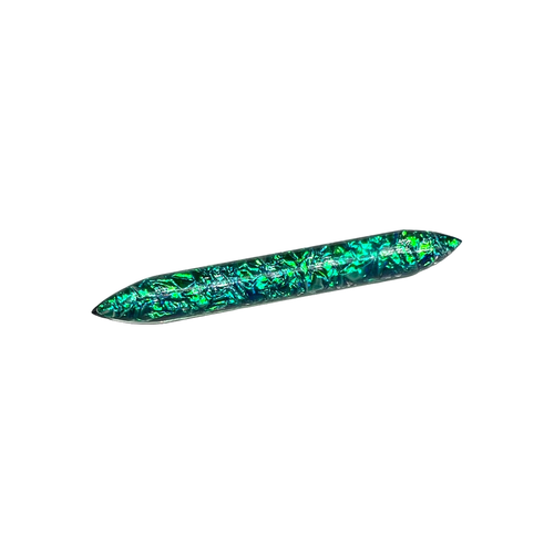 Green Opal Glitter Glass Stone Tribal Septum Nose Piercing Size 12g to 1/2" - Picture 7 of 7