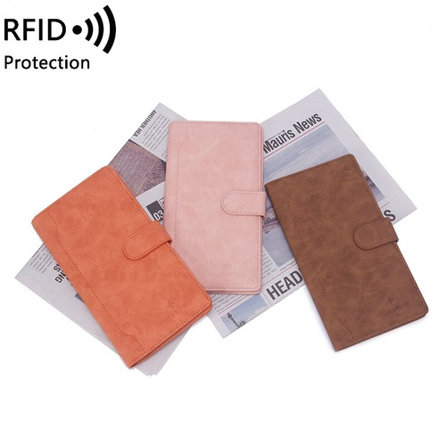 Étui portefeuille porte passeport de voyage en cuir mince bloquant RFID carte de crédit - Photo 2/20