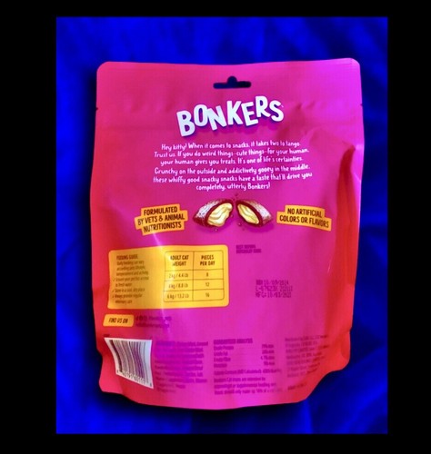 Bonkers Cat Treats Paw Lickin’ Chicken 340g Crunchy Outer & Gooey Inner 12oz - Picture 2 of 24