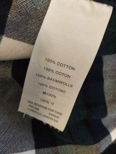J. CREW Oxford Women's Green Blue White Plaid Button Shirt Top Size XS - Picture 4 of 4