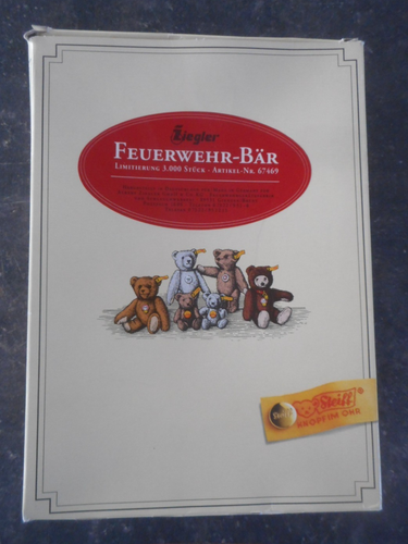 Steiff Bär Feuerwehr Teddy Ziegler Giengen lim. Sonderedition 2006 Art. 67469 - Bild 6 von 8