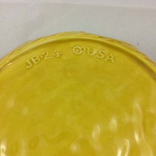 California Pottery Woven Yellow Basket Bowl JB24 USA Vintage - Bild 3 von 10