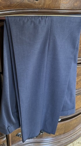 Jack Victor “DEAN CT” Super Poplin Blue Suit $1198 Size 46 Regular MSRP $898 - Picture 23 of 24
