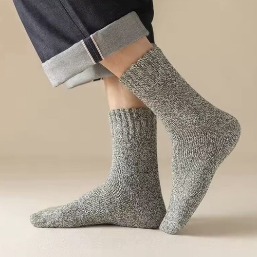 5 Pairs Winter Merino Wool Socks for Men - Thick Warm Retro , 5 Pairs - Picture 4 of 11