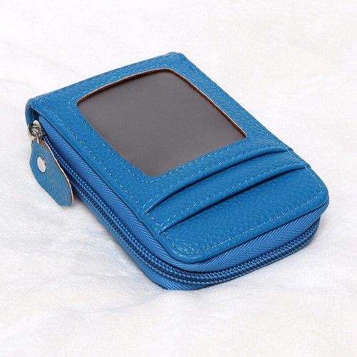 PU Zipper Vertical Clutches Case For Credit Bank Cards Multiple Colors Available - Picture 17 of 36