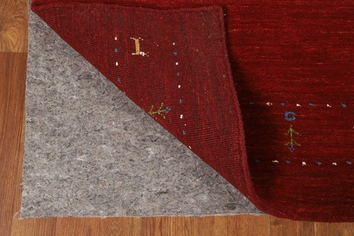 Red Traditional Gabbeh Rug Hand-knotted Wool Rug 3x5 ft. - Picture 8 of 16