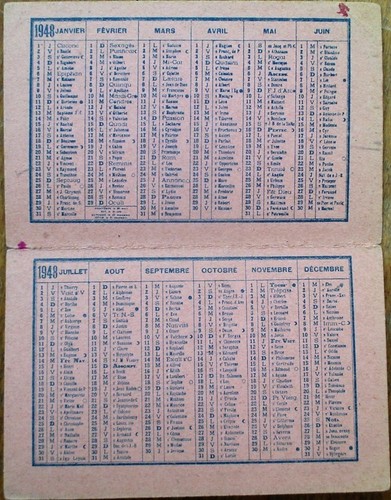 Wein / Höhlen Saint-Georges 1948 Werbung Taschenkalender - Frankreich/Französisch - Bild 2 von 2
