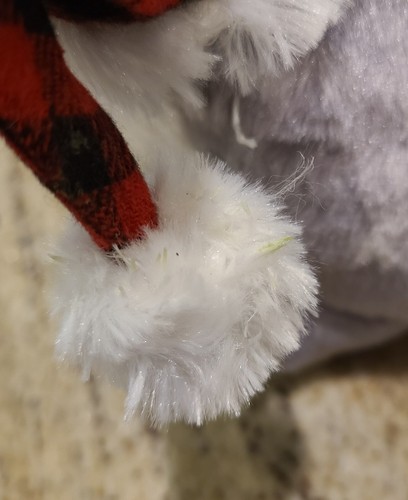 Aurora - Winter Rolly Pet - about 5" . Hedgehog with Red Black Plaid Hat. Xmas - Picture 5 of 9