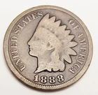 1888 P Indian Head Cent / Penny  *G - GOOD*  **FREE SHIPPING**