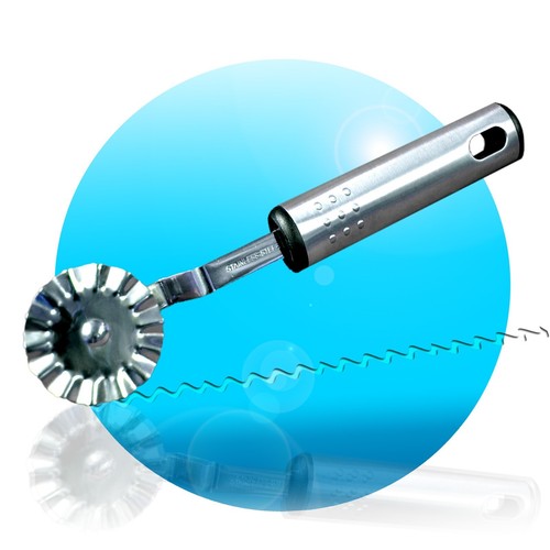 Teigrädchen Teigrad Edelstahl Teigschneider Maultaschenrad Ravioli Pizza NEU - Bild 1 von 4