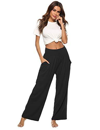 Womens Yoga Sweatpants Comfy Loose Casual Wide Leg Lounge 3X-Large Black - Picture 5 of 5