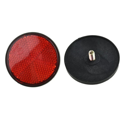 4X Universal Screw Mount Round Warning Reflector for Bike Motorcycle M6x1.0 - Picture 2 of 14
