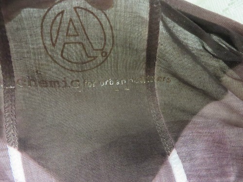 URBAN OUTFITTERS ALCHEMIC Blouse Sheer XS Top Brown Print - Picture 5 of 5