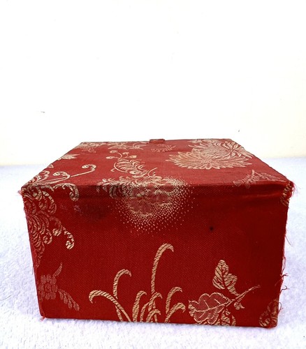 Antique Chinese Eggshell Porcelain Cup Bird & Floral Paint in Decorative Red Box - Picture 20 of 23