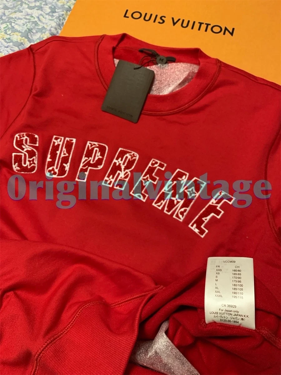 Shop Supreme 2017 Cruise Supreme Louis Vuitton Arc Logo Crewneck Red by  BrandStreetStore