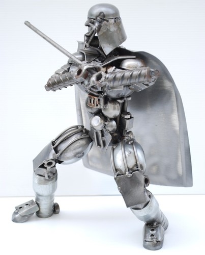 Regalo unico per lui, Darth Vader Star Wars scultura in metallo di scarto - Foto 4 di 10