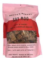 Say Moo Dog Treats by Bocce’s Bakery Soft & Chewy Beef & Cheddar NATURAL 1.5lb