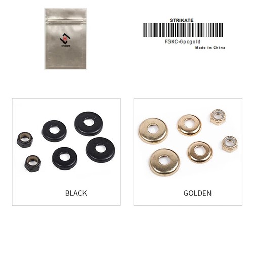 Kit ricostruzione camion skateboard rondelle boccole dadi Kingpin M10 per 2 camion - Foto 4 di 6