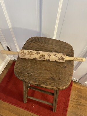 Snow Flake impression Rolling Pin From Nicole s Kitchen Pies cookies baking
