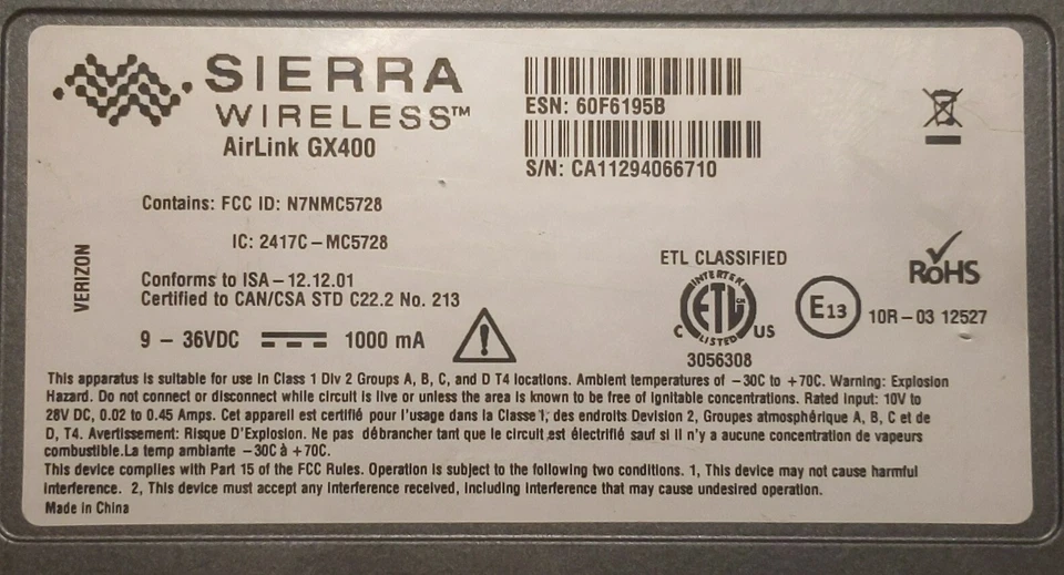Sierra Wireless Airlink GX400 - Image 4 of 4