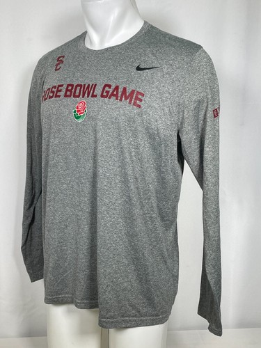 USC Trojans Rose Bowl Team Issue Nike Football Gray Longsleeve Shirt Men's XL - Picture 9 of 16