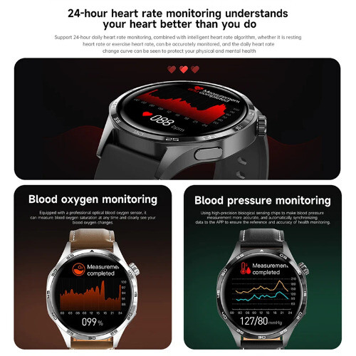 Smart Watch Men 360*360 AMOLED Screen Heart rate Bluetooth Call IP67 Waterproof - 第 4/18 張圖片
