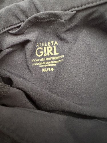 Athleta Girl Vacay All Day Romper shorts shortall Navy Blue Size XL 14 - Picture 10 of 10