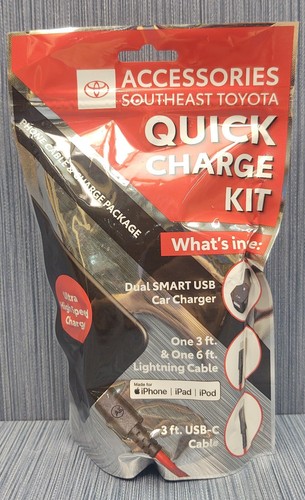 Toyota Quick Charge Kit Accessories For iPhone, iPad & iPod OEM Part 00016-00427 - Picture 1 of 2