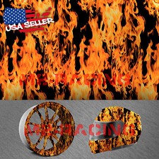 19"x78" Hydrographic Film Hydro Dipping Water Transfer Red Fire Flame 15