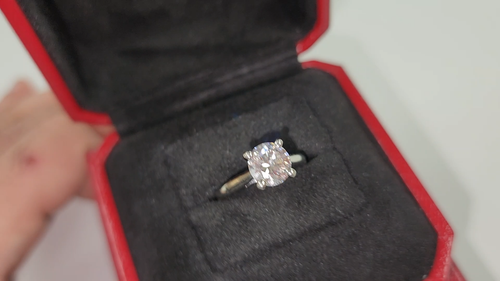 **AUTHENTIC** Cartier Platinum 1.44ct H VS1 GIA Round Diamond Engagement Ring - Video 1 of 1