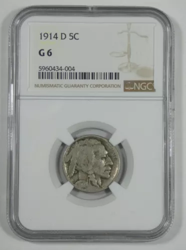 1914-D Buffalo Nickel CERTIFIED NGC G 6