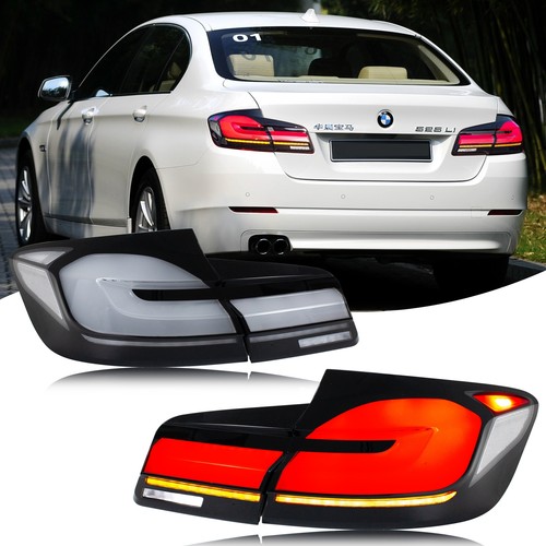 LED Tail Lights for BMW 5 Series F10 M5 2011-2016 Grey Rear lamps Assembly - Picture 1 of 5