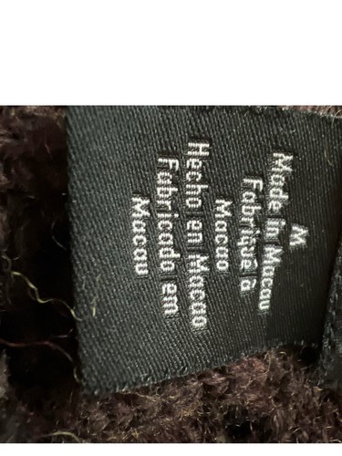 Calvin Klein Womens Dark Brown Cardigan Sz M Open Weave Knit Shawl Collar - Imagen 5 de 7