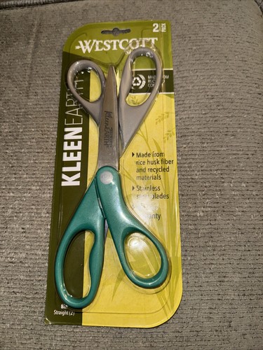 WESTCOTT KLEEN EARTH 8'' PACK WITH 2 STRAIGHT HANDLE SCISSORS - Picture 1 of 2