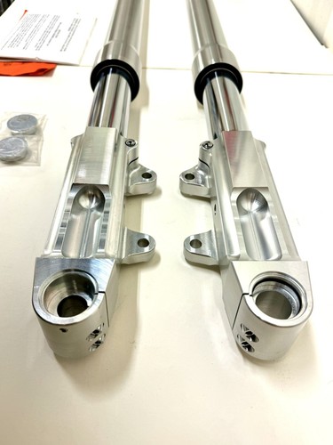 STORZ CERIANI 55MM INVERTED FORK LEGS 33"-34" DUAL-DISC SATIN FORK TUBES HARLEY - Picture 4 of 11