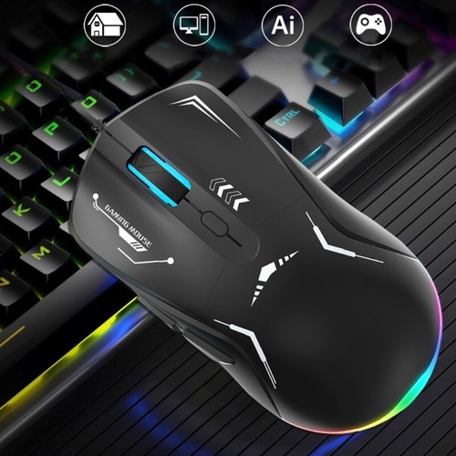 LED Corded Gaming Mouse Programmable with Backlight 3200DPI LED Spectrum Backlit - Picture 4 of 11