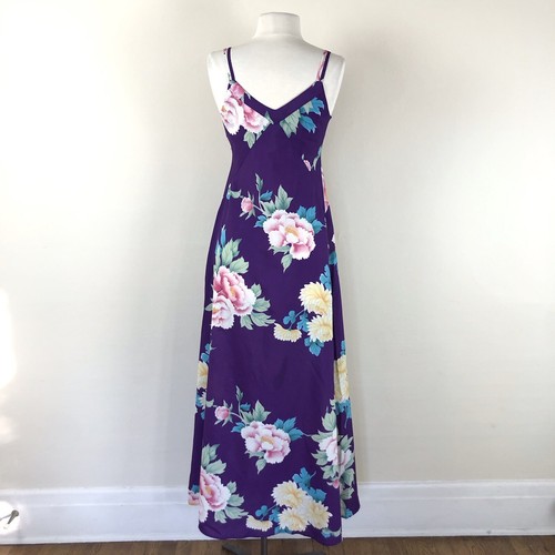 Rare Vintage 60s 70s Hawaiian Honolulu Floral Flower Power Maxi Dress S Kaftan - Picture 4 of 10