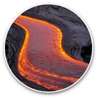 2 x Vinyl Stickers 20cm  - Hawaii Big Island Lava Volcano  #45305