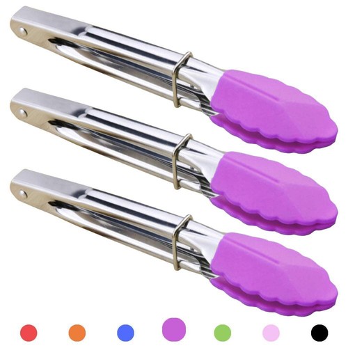 HINMAY Mini Tongs with Silicone Tips 7 Inches Cooking Tongs, Set of...  - Afbeelding 9 van 82