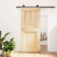 Gecheer Sliding Barn Door Interior Wooden Sliding Door Wardrobe Closet O3Y1