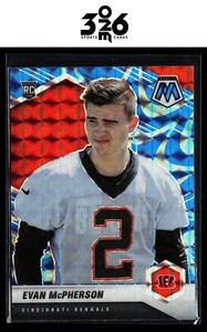 Evan McPherson 2021 Panini Mosaic Prizm Reactive Blue #361 RC Cincinnati Bengals