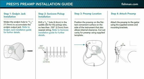 Presys Blend 301 Onboard Preamp Pickups EQ Tuner With Mic for Acoustic Guitar AU - Picture 11 of 12
